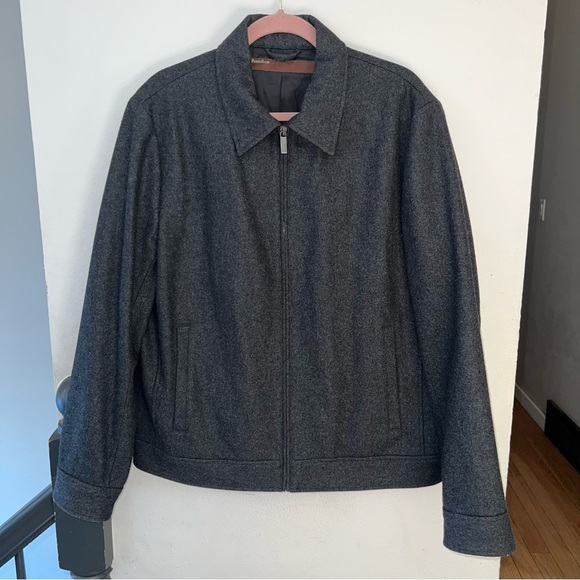 Perry Ellis Men's Gray Wool Blend Jacket - Large - Picture 1 of 10